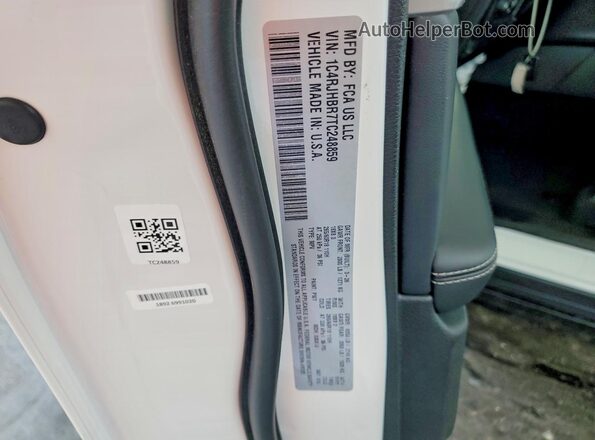 1C4RJHBR7TC248859 2026 JEEP GRAND White VIN կոդի պիտակի տեսք