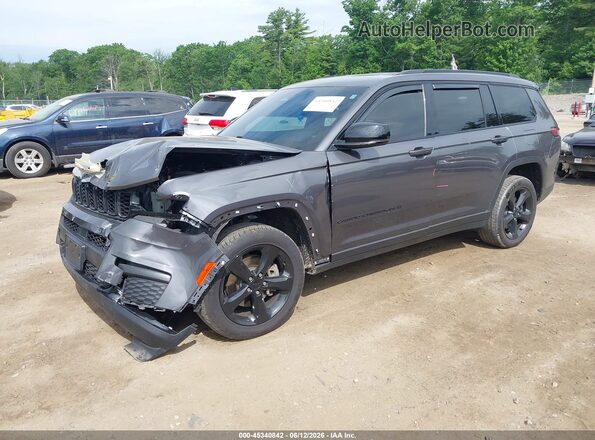 1C4RJKAG0P8884707 2023 JEEP GRAND CHEROKEE L Gray წინა მარცხენა ხედი სამი მეოთხედიდან