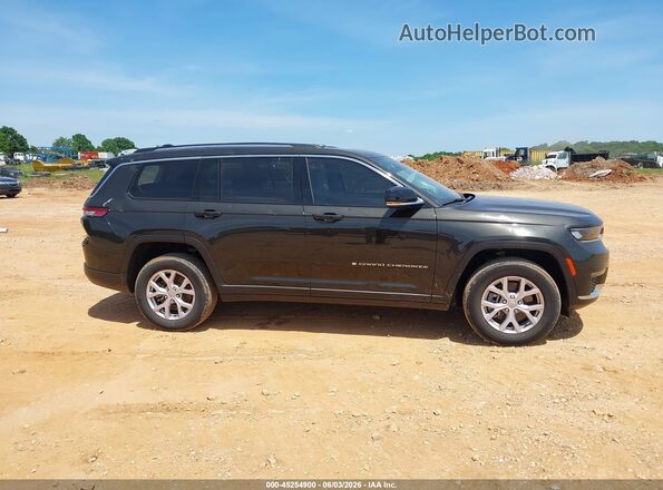 1C4RJKBG0N8580501 2022 JEEP GRAND CHEROKEE L Black Widok wnętrza z tyłu