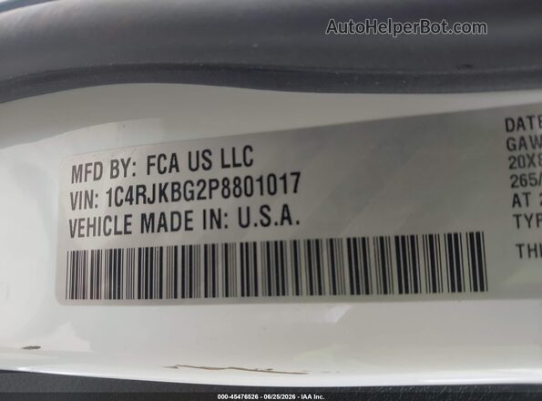 1C4RJKBG2P8801017 2023 JEEP GRAND CHEROKEE L White Engine compartment view