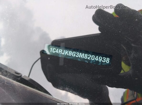 1C4RJKBG3M8204938 2021 JEEP GRAND CHEROKEE L Gray Вид підкапотного простору
