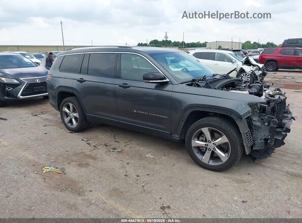 1C4RJKBG3M8204938 2021 JEEP GRAND CHEROKEE L Gray Панорамний вид салону 360°