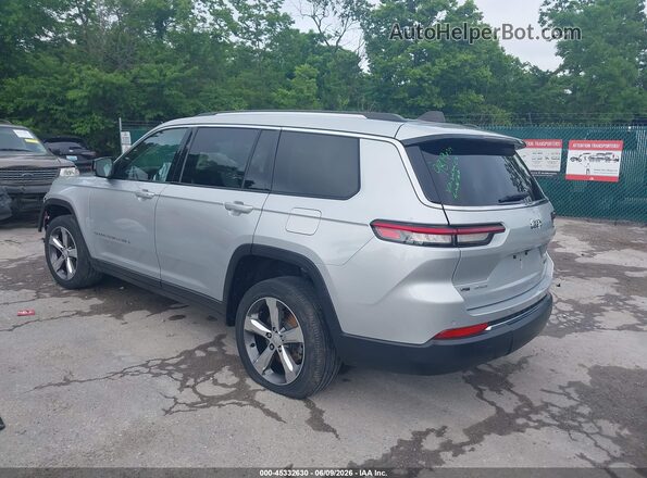 1C4RJKBG3N8506506 2022 JEEP GRAND CHEROKEE L Silver Trasero izquierdo