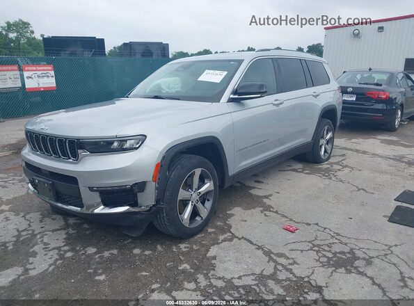 1C4RJKBG3N8506506 2022 JEEP GRAND CHEROKEE L Silver Vista tres cuartos delantera izquierda
