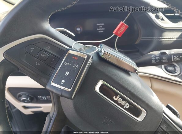 1C4RJKBG3N8522592 2022 JEEP GRAND CHEROKEE L Black Widok deski rozdzielczej