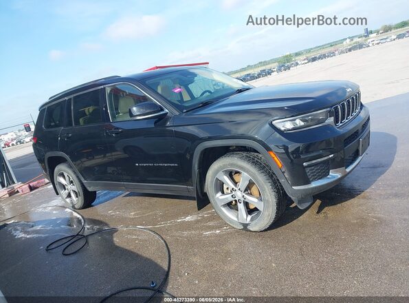 1C4RJKBG3N8522592 2022 JEEP GRAND CHEROKEE L Black Widok wnętrza z tyłu