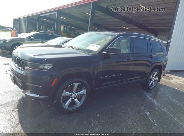 1C4RJKBG3N8522592 2022 JEEP GRAND CHEROKEE L Black Widok wnętrza 360 stopni