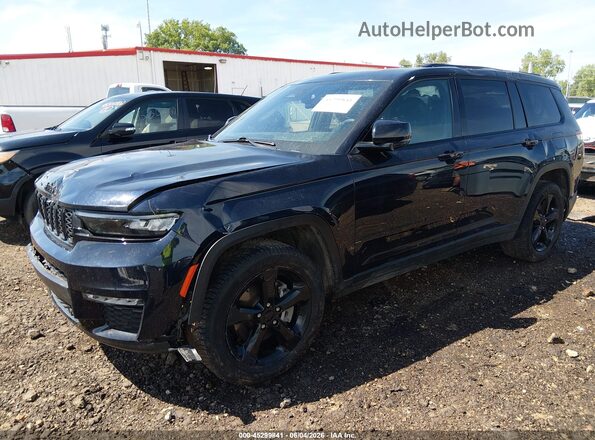 1C4RJKBG3R8571460 2024 JEEP GRAND CHEROKEE L Black წინა მარცხენა ხედი სამი მეოთხედიდან