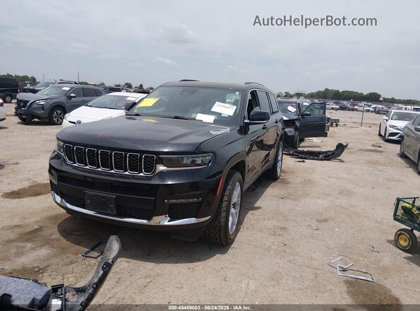 1C4RJKBG4M8105173 2021 JEEP GRAND CHEROKEE L Black Vista tres cuartos delantera izquierda