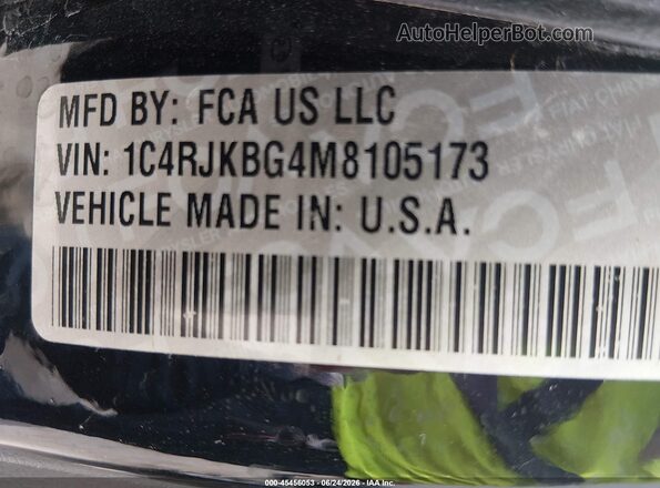 1C4RJKBG4M8105173 2021 JEEP GRAND CHEROKEE L Black Vista del compartimento del motor