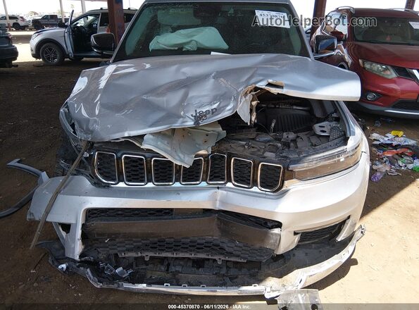 1C4RJKBG4M8143986 2021 JEEP GRAND CHEROKEE L Silver წინა ხედი