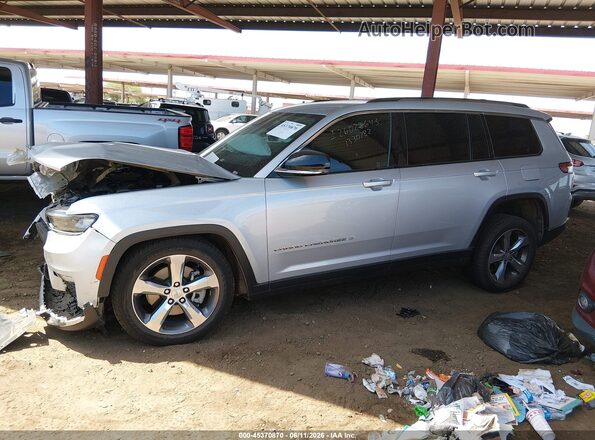 1C4RJKBG4M8143986 2021 JEEP GRAND CHEROKEE L Silver უკანა სალონის ხედი