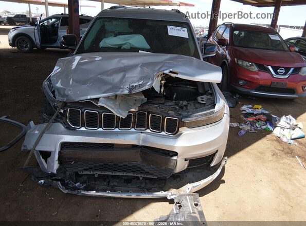 1C4RJKBG4M8143986 2021 JEEP GRAND CHEROKEE L Silver წინა პანელის ხედი