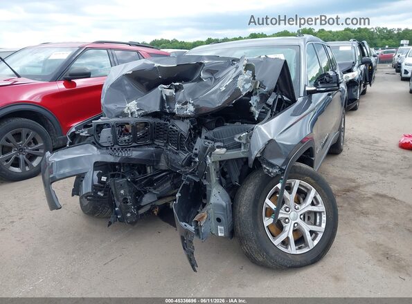 1C4RJKBG8N8627449 2022 JEEP GRAND CHEROKEE L Gray Առջևի ձախ երեք քառորդ տեսարան