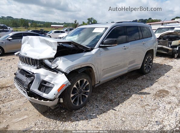 1C4RJKDG4M8155990 2021 JEEP GRAND CHEROKEE L Серебряный Передняя левая четверть