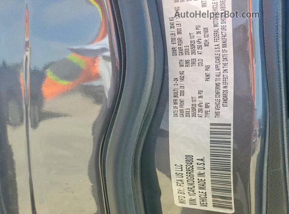 1C4RJKDG6R8524808 2024 JEEP GRAND Gray VIN sticker view