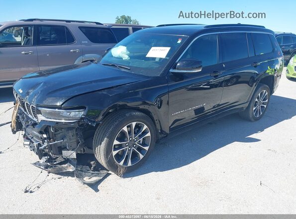 1C4RJKDG6S8709947 2025 JEEP GRAND CHEROKEE L Black წინა მარცხენა ხედი სამი მეოთხედიდან