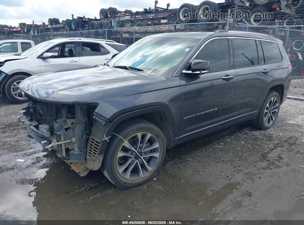 1C4RJKDG7M8177613 2021 JEEP GRAND CHEROKEE L Gray Передня ліва чверть