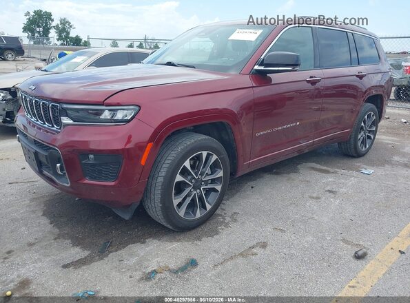 1C4RJKDG8M8156897 2021 JEEP GRAND CHEROKEE L Красный Передняя левая четверть