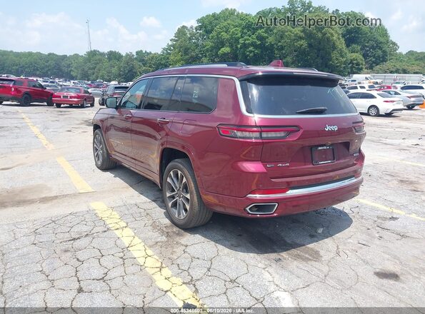 1C4RJKDGXM8169456 2021 JEEP GRAND CHEROKEE L Maroon უკანა მარცხენა
