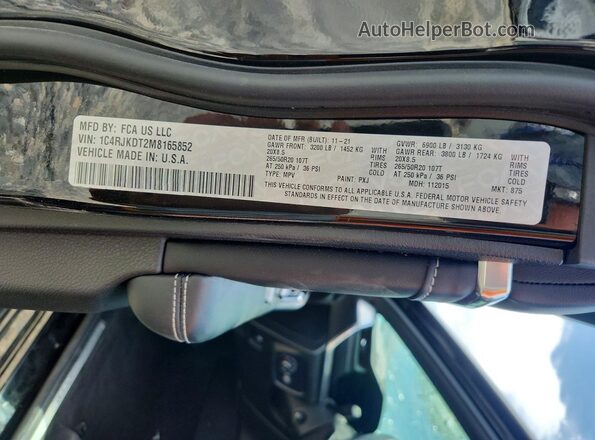 1C4RJKDT2M8165852 2021 JEEP GRAND Black ძრავის განყოფილების ხედი