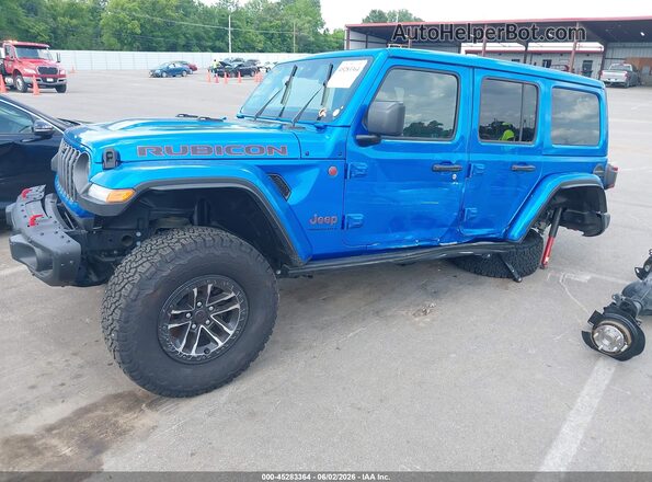1C4RJXFG4RW271266 2024 JEEP WRANGLER Blue Առջևի ձախ երեք քառորդ տեսարան