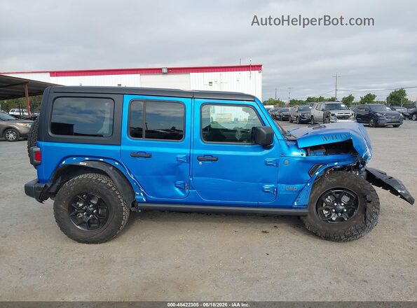 1C4RJXN67RW121046 2024 JEEP WRANGLER Синий Панорамный вид салона 360°