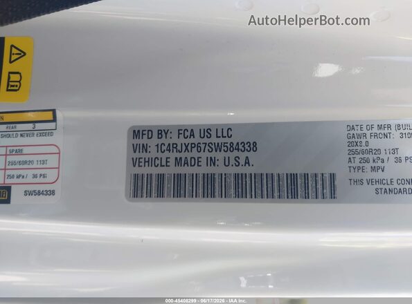 1C4RJXP67SW584338 2025 JEEP WRANGLER White Engine compartment view