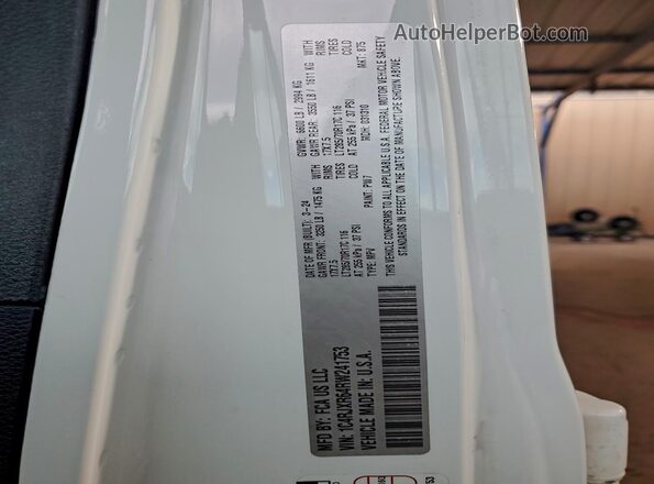 1C4RJXR64RW241753 2024 JEEP WRANGLER White Вид наклейки з VIN-кодом