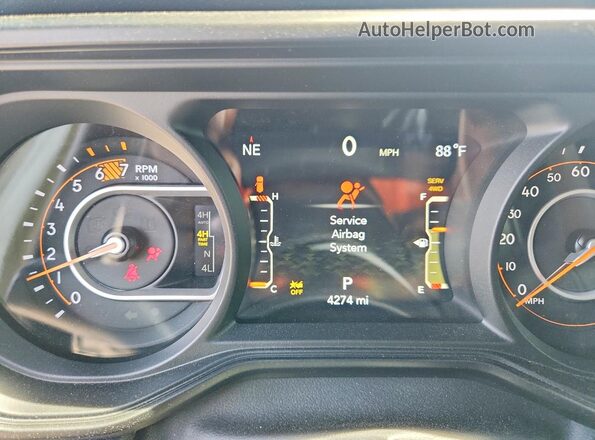 1C4RJXSJ8SW545155 2025 JEEP WRANGLER Green Instrument cluster view