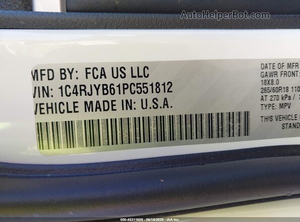 1C4RJYB61PC551812 2023 JEEP GRAND CHEROKEE 4XE White Շարժիչի բաժամունքի տեսք