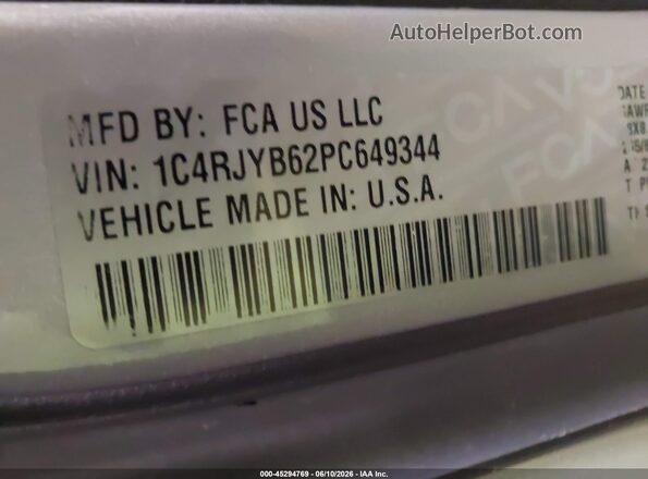 1C4RJYB62PC649344 2023 JEEP GRAND CHEROKEE 4XE Silver 