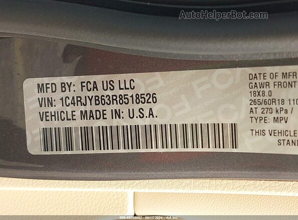1C4RJYB63R8518526 2024 JEEP GRAND CHEROKEE 4XE Gray 