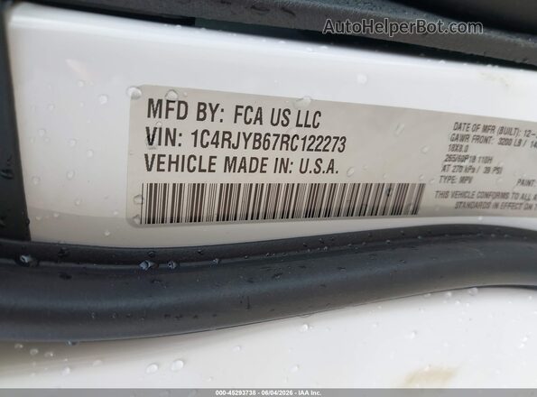 1C4RJYB67RC122273 2024 JEEP GRAND CHEROKEE 4XE White Vista del compartimento del motor