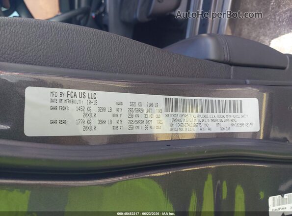 1C4SDHCT4LC186775 2020 DODGE DURANGO Gray Engine compartment view