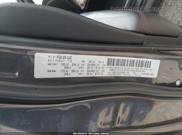 1C4SDJCT0JC474670 2018 DODGE DURANGO Gray Engine compartment view