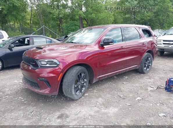 1C4SDJCT1MC850331 2021 DODGE DURANGO Темно-бордовый Передняя левая четверть