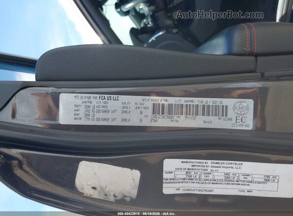 1C4SDJCT3HC783267 2017 DODGE DURANGO Серый Вид подкапотного пространства
