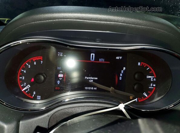 1C4SDJCT3JC248140 2018 DODGE DURANGO Black Вид щитка приладів