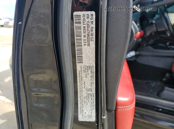 1C4SDJCT8NC220792 2022 DODGE DURANGO Black VIN კოდის სტიკერის ხედი