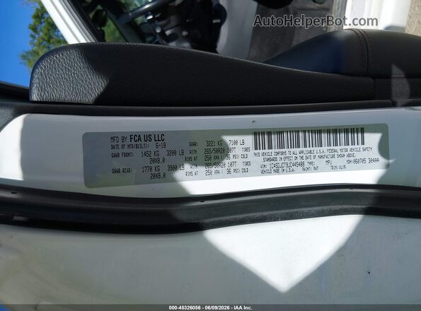 1C4SDJCT9JC445488 2018 DODGE DURANGO White Widok komory silnika