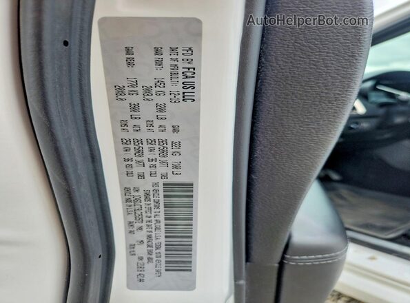 1C4SDJCT9LC253572 2020 DODGE DURANGO White VIN sticker view