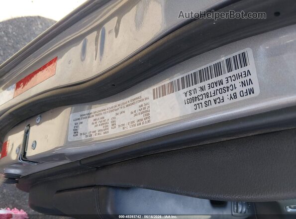 1C4SDJFT8LC346031 2020 DODGE DURANGO Gray 