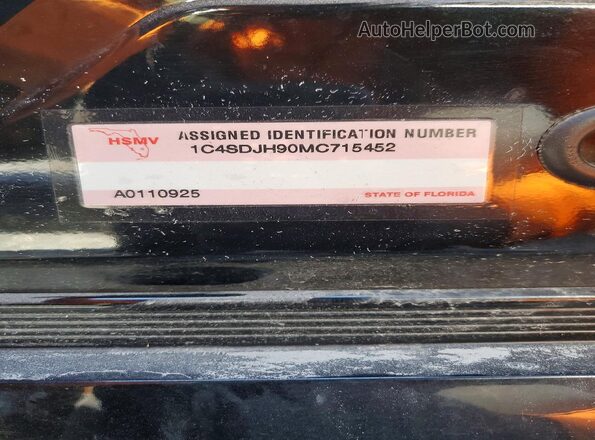 1C4SDJH90MC715452 2021 DODGE DURANGO Black VIN կոդի պիտակի տեսք