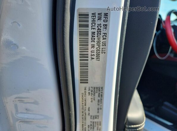 1C4SDJH90PC638697 2023 DODGE DURANGO Белый Панорамный вид салона 360°
