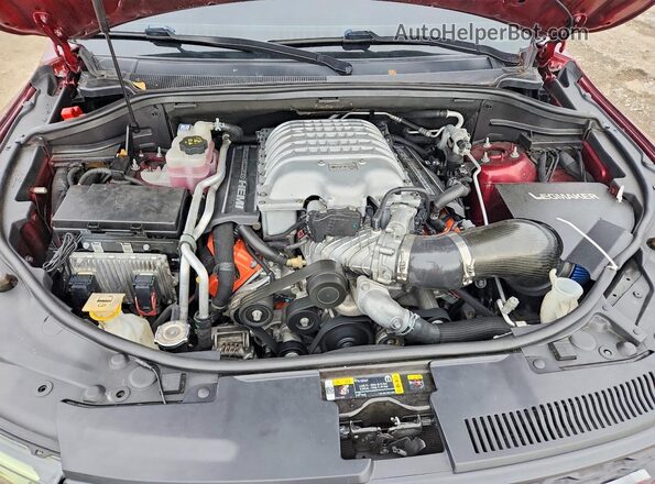 1C4SDJH93MC606015 2021 DODGE DURANGO Maroon Vista del compartimento del motor