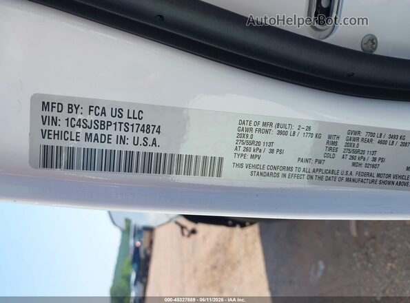 1C4SJSBP1TS174874 2026 JEEP GRAND WAGONEER L White ძრავის განყოფილების ხედი