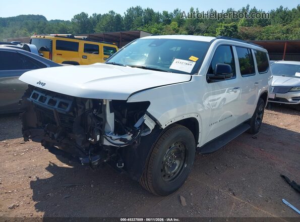 1C4SJSBP1TS174874 2026 JEEP GRAND WAGONEER L White წინა მარცხენა ხედი სამი მეოთხედიდან