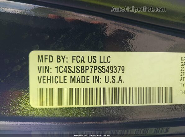 1C4SJSBP7PS549379 2023 JEEP WAGONEER L Black Вид підкапотного простору