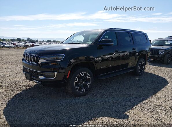 1C4SJSDP7RS168728 2024 JEEP WAGONEER L Black Առջևի ձախ երեք քառորդ տեսարան